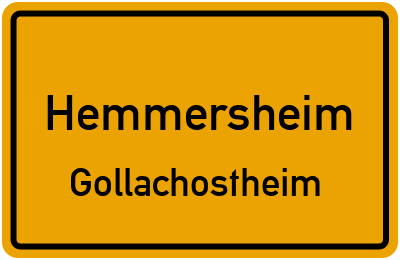 Straßenverzeichnis Hemmersheim Gollachostheim
