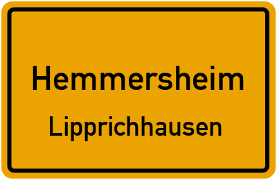 Straßenverzeichnis Hemmersheim Lipprichhausen