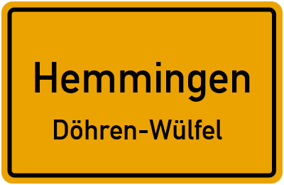 Straßenverzeichnis Hemmingen Döhren-Wülfel
