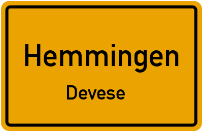 Straßenverzeichnis Hemmingen Devese