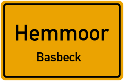 Ortsschild Hemmoor Basbeck