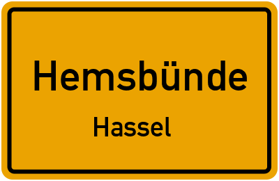 Straßenverzeichnis Hemsbünde Hassel