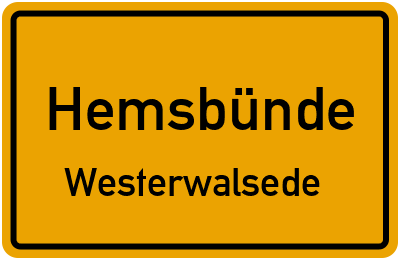 Straßenverzeichnis Hemsbünde Westerwalsede