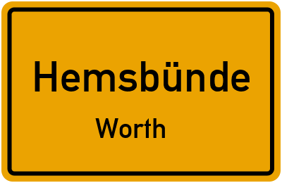 Straßenverzeichnis Hemsbünde Worth