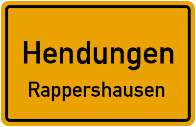 Straßenverzeichnis Hendungen Rappershausen