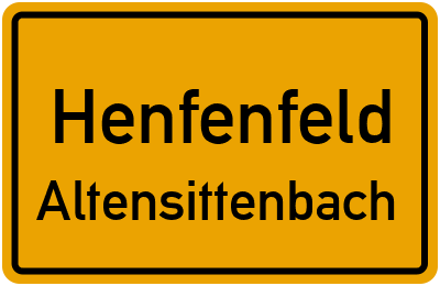 Straßenverzeichnis Henfenfeld Altensittenbach