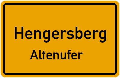 Ortsschild Hengersberg Altenufer