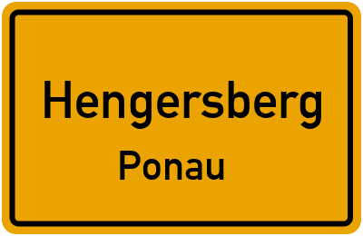 Ortsschild Hengersberg Ponau