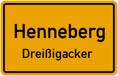 Straßenverzeichnis Henneberg Dreißigacker