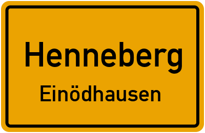 Straßenverzeichnis Henneberg Einödhausen