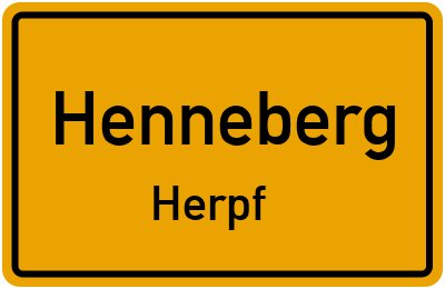 Straßenverzeichnis Henneberg Herpf