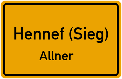 Straßenverzeichnis Hennef (Sieg) Allner