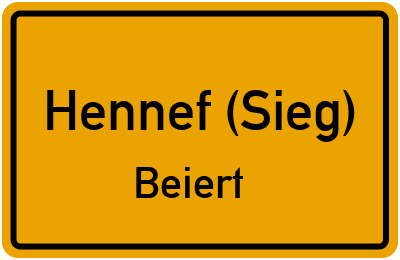 Straßenverzeichnis Hennef (Sieg) Beiert