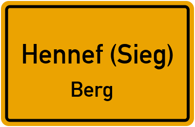 Straßenverzeichnis Hennef (Sieg) Berg