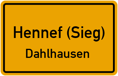 Straßenverzeichnis Hennef (Sieg) Dahlhausen