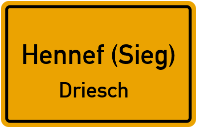Straßenverzeichnis Hennef (Sieg) Driesch