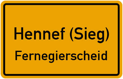 Straßenverzeichnis Hennef (Sieg) Fernegierscheid
