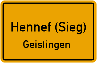 Straßenverzeichnis Hennef (Sieg) Geistingen