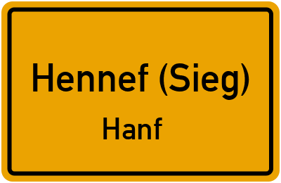 Straßenverzeichnis Hennef (Sieg) Hanf