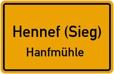Straßenverzeichnis Hennef (Sieg) Hanfmühle