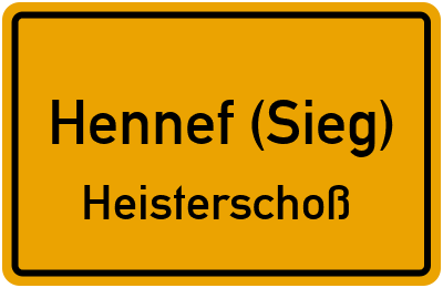 Straßenverzeichnis Hennef (Sieg) Heisterschoß