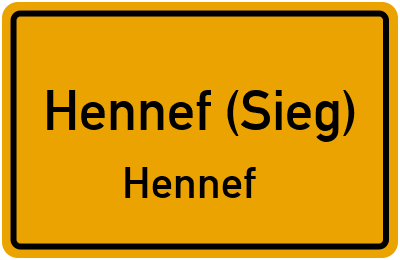 Ortsschild Hennef (Sieg) Hennef
