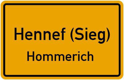 Straßenverzeichnis Hennef (Sieg) Hommerich