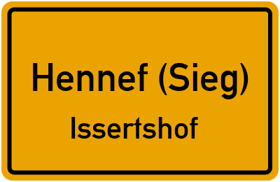 Ortsschild Hennef (Sieg) Issertshof
