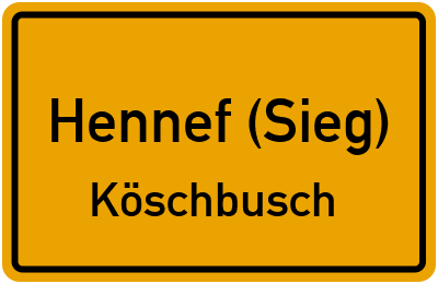 Straßenverzeichnis Hennef (Sieg) Köschbusch