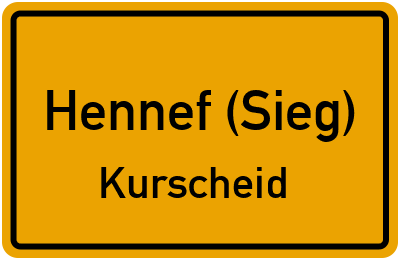 Straßenverzeichnis Hennef (Sieg) Kurscheid