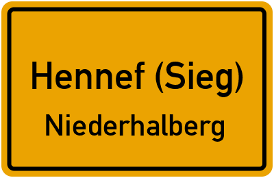 Straßenverzeichnis Hennef (Sieg) Niederhalberg