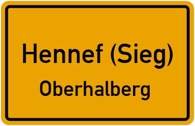 Straßenverzeichnis Hennef (Sieg) Oberhalberg