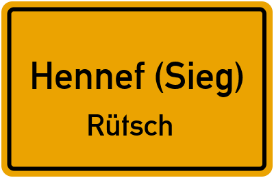 Straßenverzeichnis Hennef (Sieg) Rütsch
