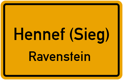 Ortsschild Hennef (Sieg) Ravenstein