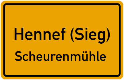 Straßenverzeichnis Hennef (Sieg) Scheurenmühle