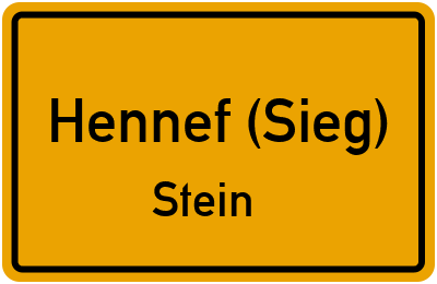 Ortsschild Hennef (Sieg) Stein
