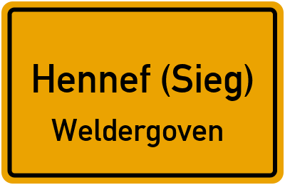 Straßenverzeichnis Hennef (Sieg) Weldergoven