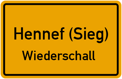 Straßenverzeichnis Hennef (Sieg) Wiederschall