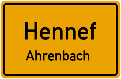 Straßenverzeichnis Hennef Ahrenbach