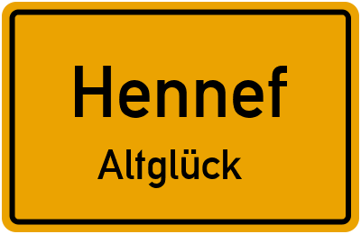 Straßenverzeichnis Hennef Altglück