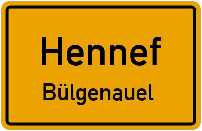 Straßenverzeichnis Hennef Bülgenauel