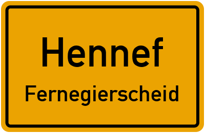Straßenverzeichnis Hennef Fernegierscheid