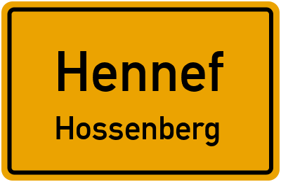 Straßenverzeichnis Hennef Hossenberg