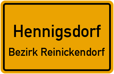 Straßenverzeichnis Hennigsdorf Bezirk Reinickendorf