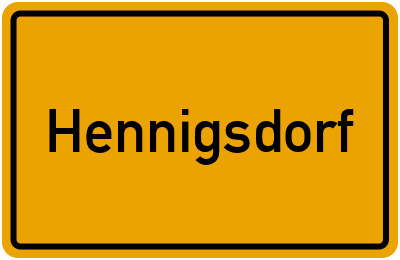 Ortsschild von Stadt Hennigsdorf in Brandenburg