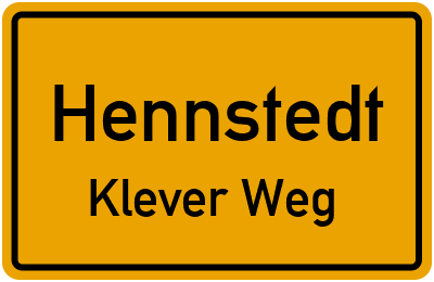 Straßenverzeichnis Hennstedt Klever Weg
