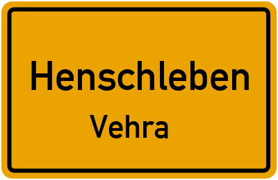 Straßenverzeichnis Henschleben Vehra