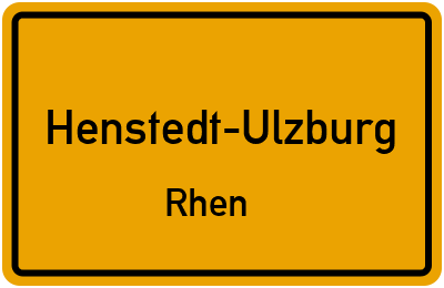 Straßenverzeichnis Henstedt-Ulzburg Rhen