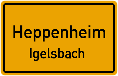 Straßenverzeichnis Heppenheim Igelsbach