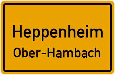 Straßenverzeichnis Heppenheim Ober-Hambach